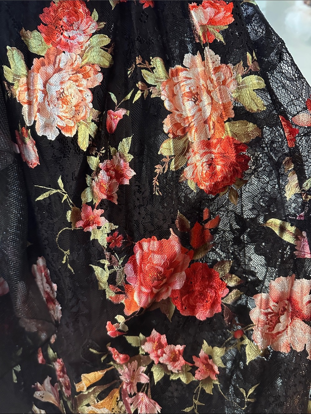 Tarik Ediz Black Floral Lace Strapless Evening Gown - Picture 5 of 8